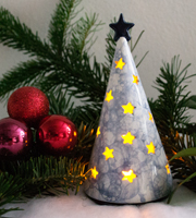 Kerstboom met bellenblaas glazuur
